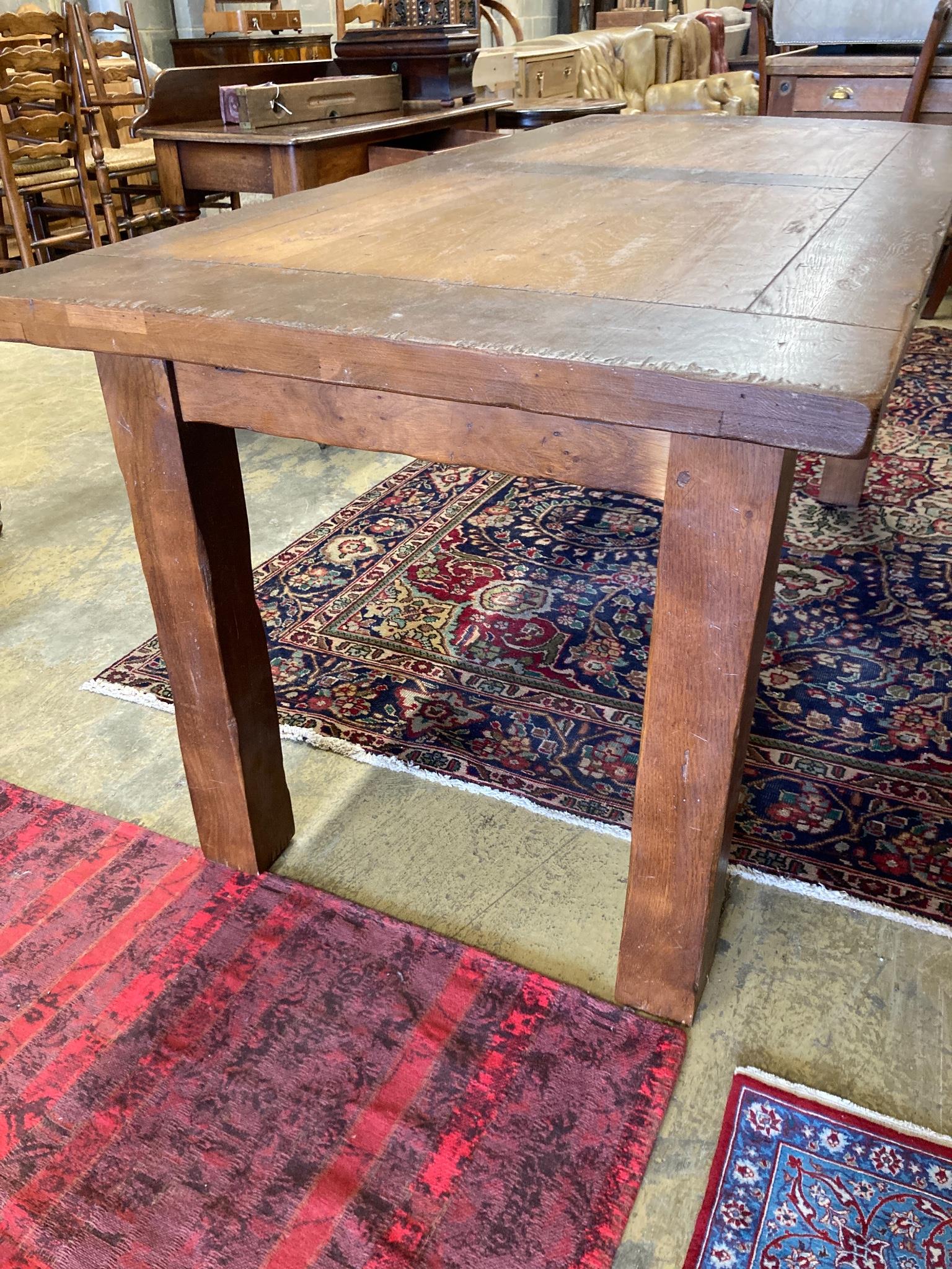 A French provincial rectangular fruitwood farmhouse table